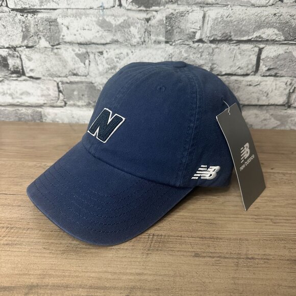 NWT New Balance Unisex Embroidered N Logo Baseball Hat Size One Size (Navy) - Picture 1 of 11